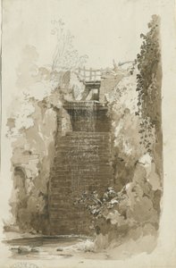 Biddulph - wiejski widok: rysunek długopisem, 8 VI 1837 (rysunek) autorstwa Thomas Peploe Wood