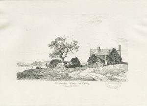 Colwich - Old Manor House at Coley: rysunek piórem i tuszem, 1836 autorstwa Thomas Peploe Wood