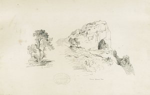 Dovedale - pejzaż: rysunek piórem i tuszem, bd [1817-1845] (rysunek)