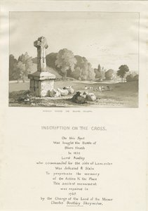 Drayton-in-Hales - „Audley Cross on Blore Heath”: rysunek w sepii