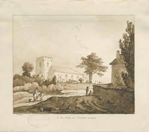 Kościół Fulford: rysunek w sepii autorstwa Thomas Peploe Wood