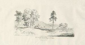 Haywood Park - Old Manor House: rysunek piórkiem i tuszem autorstwa Thomas Peploe Wood