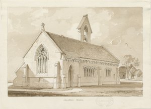 Kaplica Knightley: rysunek w odcieniu sepii, 1841