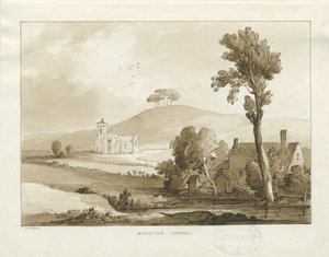 Kaplica Moreton: rysunek w odcieniu sepii, 1838 autorstwa Thomas Peploe Wood