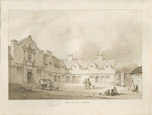Stafford - Jałmużna: rysunek w sepii, bd [1837] (rysunek) autorstwa Thomas Peploe Wood