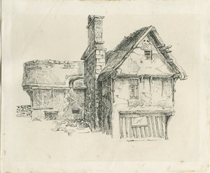 Standon Hall: rysunek piórem i tuszem oraz [?połowa XIX wieku] (rysunek)