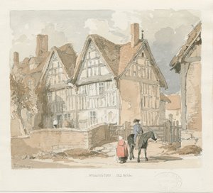 Wigginton Old Hall: malowanie akwarelą, 1841 autorstwa Thomas Peploe Wood