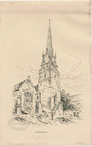Kościół Wombourne: cynkograf i [poł. XIX w.] (rysunek)
