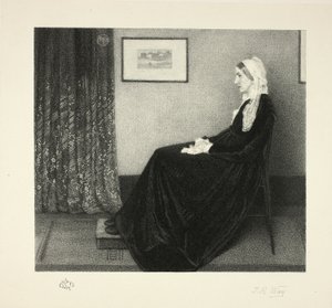 Aranżacja w szarości i czerni: Portret matki artysty, według Whistlera autorstwa Thomas Robert Way