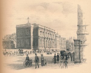 Zewnętrzna część Sali Bankietowej, Pałac Whitehall, 1902 autorstwa Thomas Robert Way