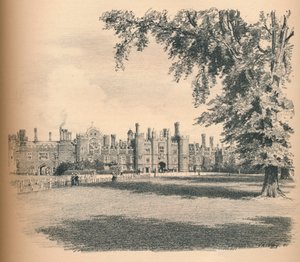 Front zachodni pałacu Hampton Court, 1902