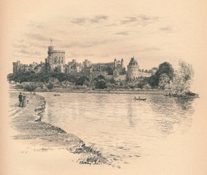 Zamek Windsor z rzeki, 1902 autorstwa Thomas Robert Way