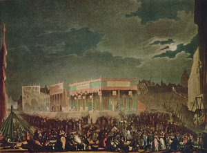 „Jarmark Bartholomew: Od zewnątrz”, 1942. Artyści: Thomas Rowlandson, Augustus Charles Pugin.