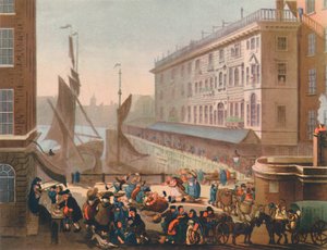 Targ rybny Billingsgate, 1808, 1944. Twórcy: Thomas Rowlandson, Augustus Charles Pugin.