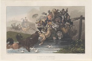 Podróż do Scarbro”, z Poetyckich szkiców Scarborough, 1813., 1813. Twórcy: Thomas Rowlandson, Joseph Constantine Stadler, J. Bluck.