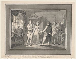 Kapitan Bowling przedstawiony Narcyzie, 12 maja 1800 r., 12 maja 1800 r. Twórcy: Thomas Rowlandson, Joseph Constantine Stadler.