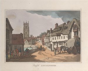 Stamford Lincolnshire, z Sketches from Nature, 1822., 1822. Twórcy: Thomas Rowlandson, Joseph Constantine Stadler.