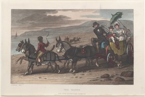 Piaski, z Poetyczne szkice Scarborough, 1813., 1813. Twórcy: Thomas Rowlandson, Joseph Constantine Stadler, J. Bluck.