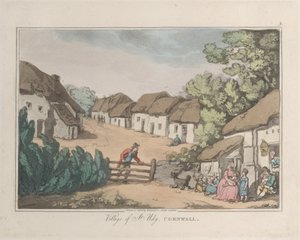 Wioska St. Udy, Kornwalia, ze Szkiców z natury, 1822., 1822. Twórcy: Thomas Rowlandson, Joseph Constantine Stadler.