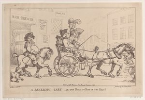 Zbankrutowany wózek, czyli droga do ruiny na Wschodzie!, 5 listopada 1799., 5 listopada 1799. autorstwa Thomas Rowlandson