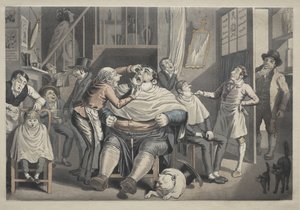 Salon fryzjerski autorstwa Thomas Rowlandson