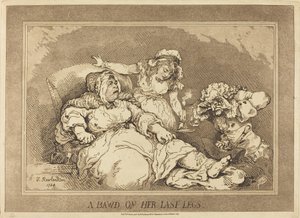 Wredna na jej ostatnich nogach autorstwa Thomas Rowlandson