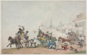 Wyścig wózków autorstwa Thomas Rowlandson