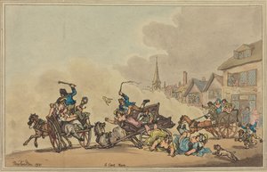 Wyścig wózków autorstwa Thomas Rowlandson