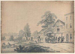 Wozica przed zajazdem autorstwa Thomas Rowlandson