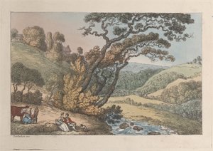 Kornwalijski widok, z Widoków w Kornwalii, 1810., 1810. autorstwa Thomas Rowlandson