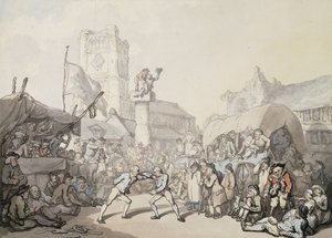 Cornish Wrestling Match, autorstwa Thomas Rowlandson