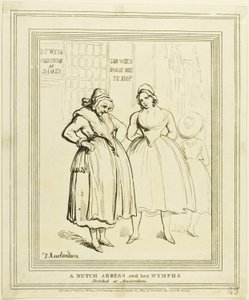 Holenderska opatka i jej nimfy naszkicowane w Amsterdamie autorstwa Thomas Rowlandson