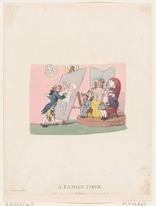 A Family Piece, opublikowane 1803 później wznowienie., opublikowane 1803 później wznowienie. autorstwa Thomas Rowlandson