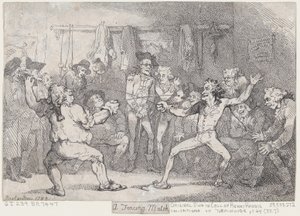 Mecz szermierczy autorstwa Thomas Rowlandson