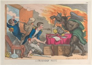 Przyjacielska wizyta, 16 kwietnia 1814, 16 kwietnia 1814. autorstwa Thomas Rowlandson