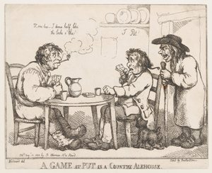 Gra w wiejskim piwiarni, 10 sierpnia 1810 r., 10 sierpnia 1810 r. autorstwa Thomas Rowlandson