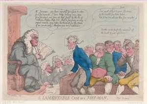 Żałosny przypadek ławnika, 10 marca 1815, 10 marca 1815. autorstwa Thomas Rowlandson
