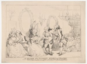 Prowadzący uroczystość przedstawiający partnera autorstwa Thomas Rowlandson