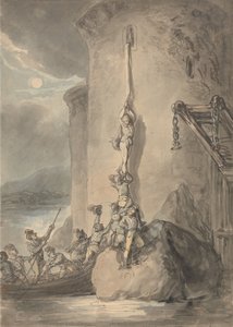 Wojskowa eskapada autorstwa Thomas Rowlandson