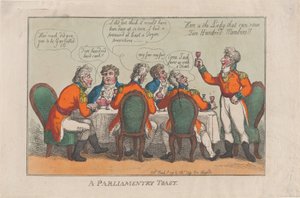 Toast parlamentarny, 2 marca 1809 r., 2 marca 1809 r. autorstwa Thomas Rowlandson