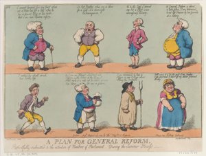 Plan ogólnej reformy, z szacunkiem przedstawiony do wiadomości posłów, 29 sierpnia 1809 r. autorstwa Thomas Rowlandson
