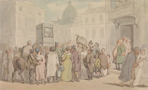 Przedstawienie „Punch i Judy” autorstwa Thomas Rowlandson