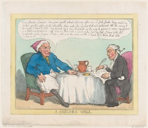 Testament marynarza, 25 maja 1805 r., 25 maja 1805 r. autorstwa Thomas Rowlandson