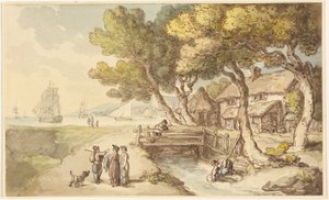 Scena w Kornwalii autorstwa Thomas Rowlandson