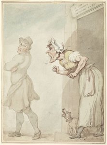 Dymiący komin i zrzędliwa żona: nieszczęścia ludzkiego życia autorstwa Thomas Rowlandson