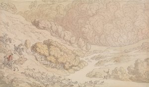 Polowanie na jelenie w regionie West Country autorstwa Thomas Rowlandson