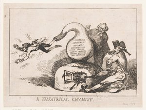 Chymista teatralny, maj 1786, maj 1786. autorstwa Thomas Rowlandson