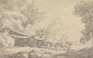 Drewniany wóz autorstwa Thomas Rowlandson