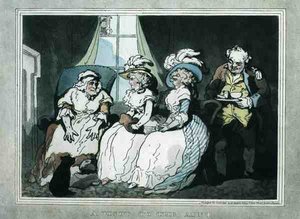 „Z wizytą u ciotki”, akwatinent Francisa Jukesa (1747-1812), wyd. przez E. Jacksona autorstwa Thomas Rowlandson