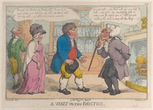 Wizyta u lekarza, 1809-12., 1809-12. autorstwa Thomas Rowlandson